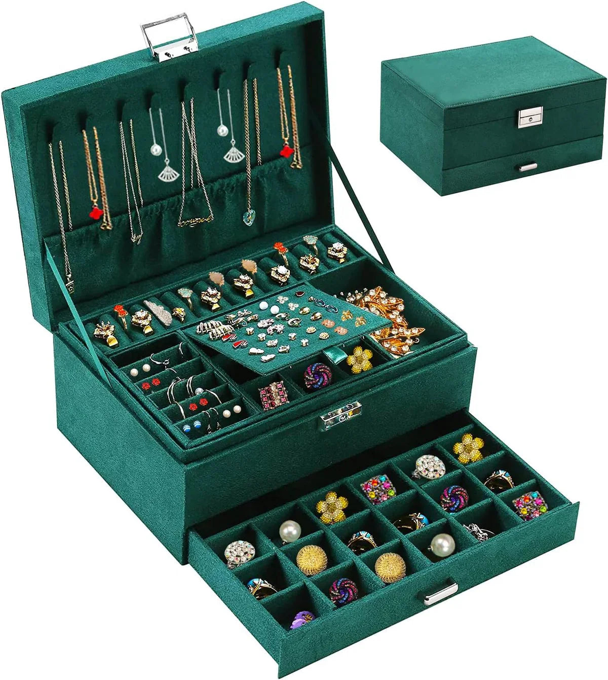 Elegant 3-Tier Jewelry Box