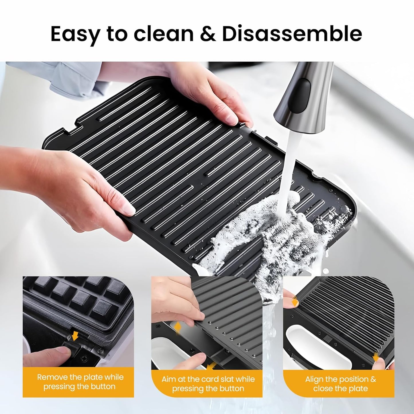 3-in-1 Sandwich & Waffle Maker
