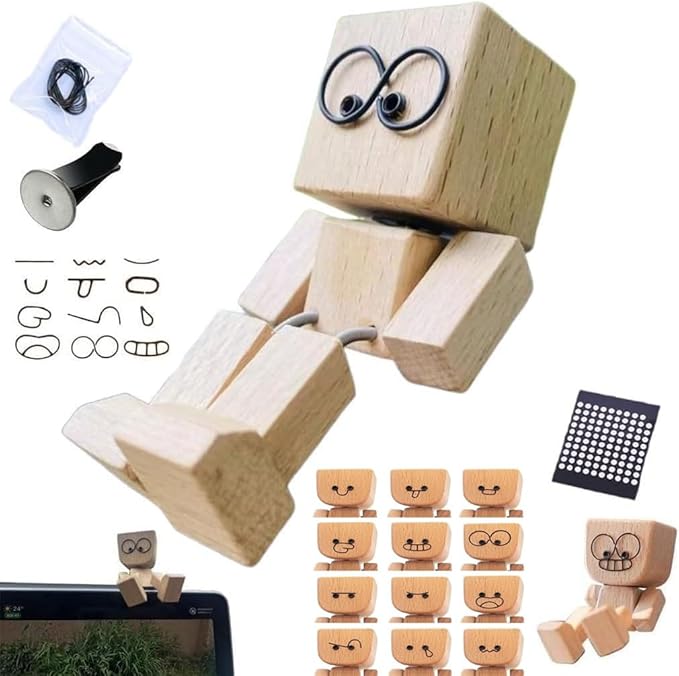 Shaking Feet Wooden Doll (Set of 2)