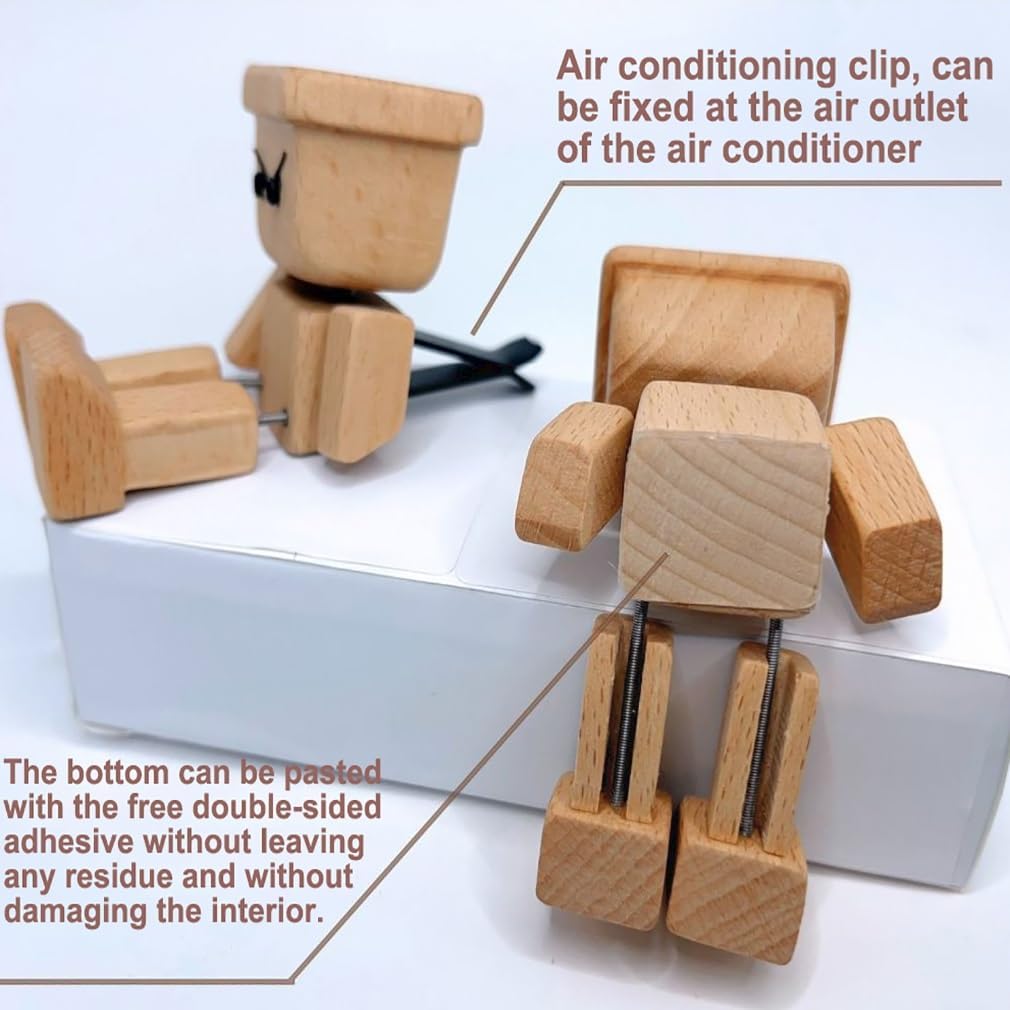 Shaking Feet Wooden Doll (Set of 2)