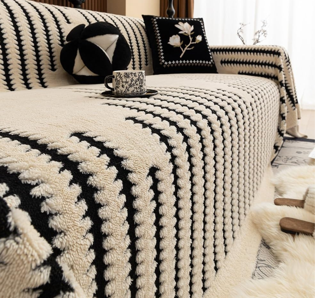 5 Seater Modern Nordic-Inspired Plush Sofa Cover