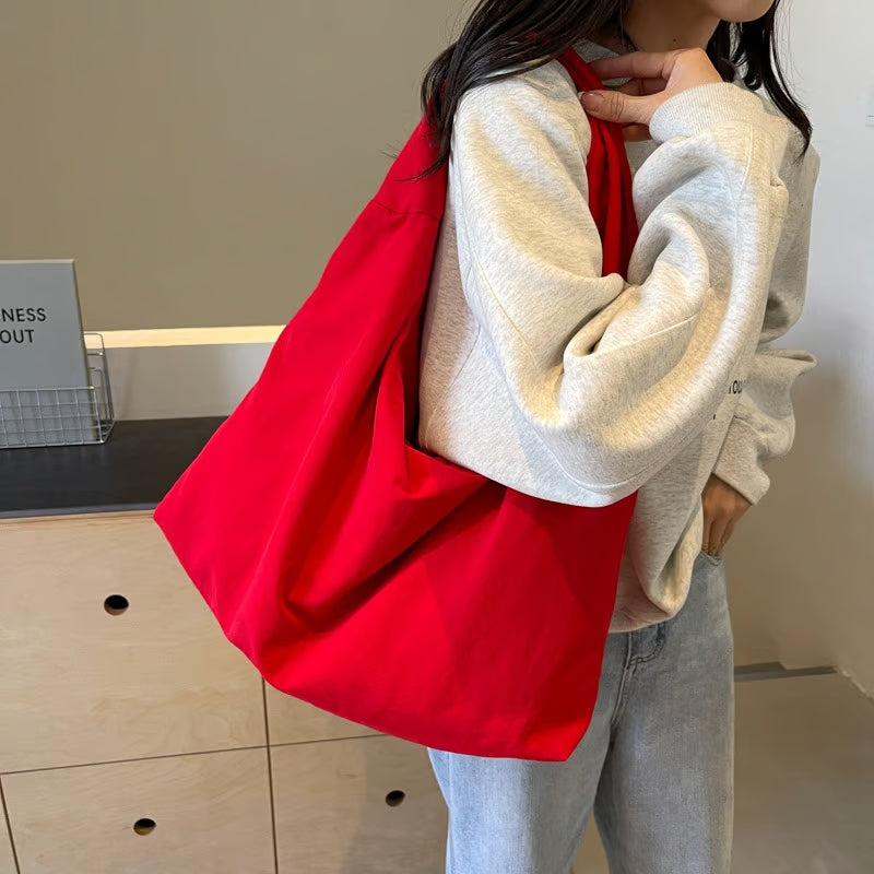 Textured Draped Tote Bag