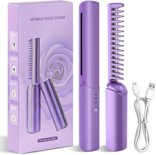 Cordless Styling Comb Portable Mini Hair Straightener