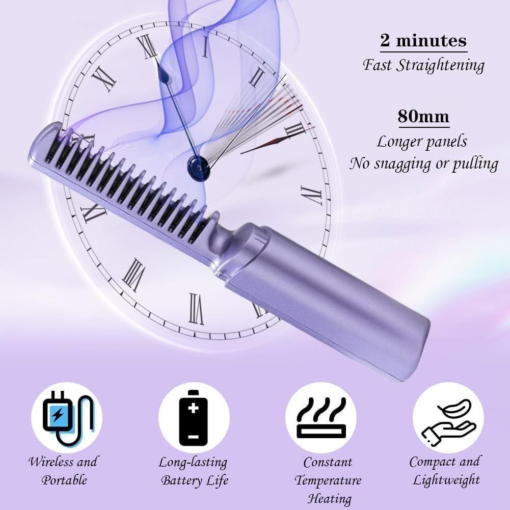 Cordless Styling Comb Portable Mini Hair Straightener
