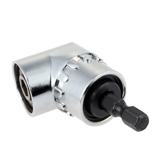 105 Degree 1/4 Inch Right Angle Drill Adapter Hex Shank