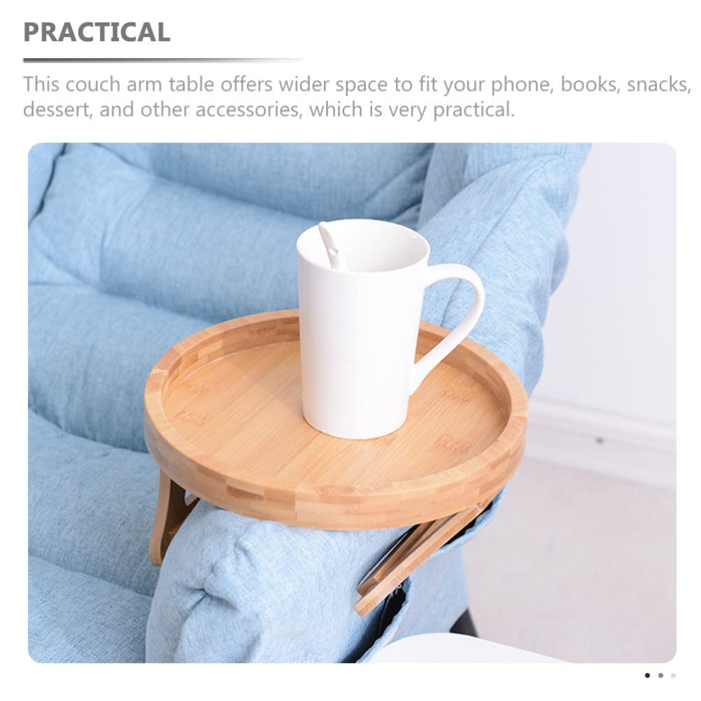 Adjustable Bamboo Sofa Arm Tray