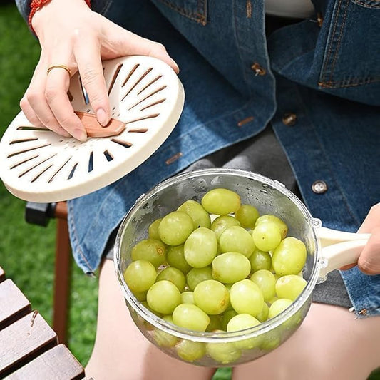 Bilayer Fruit and Vegetable Colander Strainer Bowl