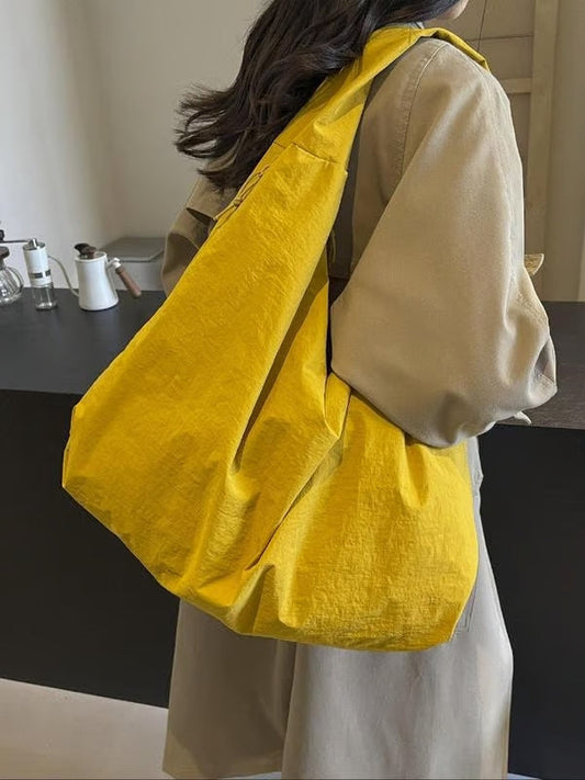 Textured Draped Tote Bag