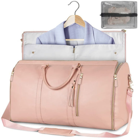 2 in 1 Foldable PU Leather Duffle Bag