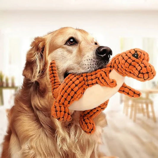 Dinosaur Squeaky Plush Pet Chew Toy