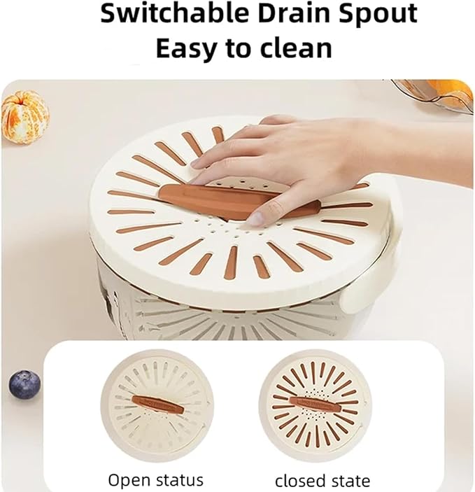 Bilayer Fruit and Vegetable Colander Strainer Bowl
