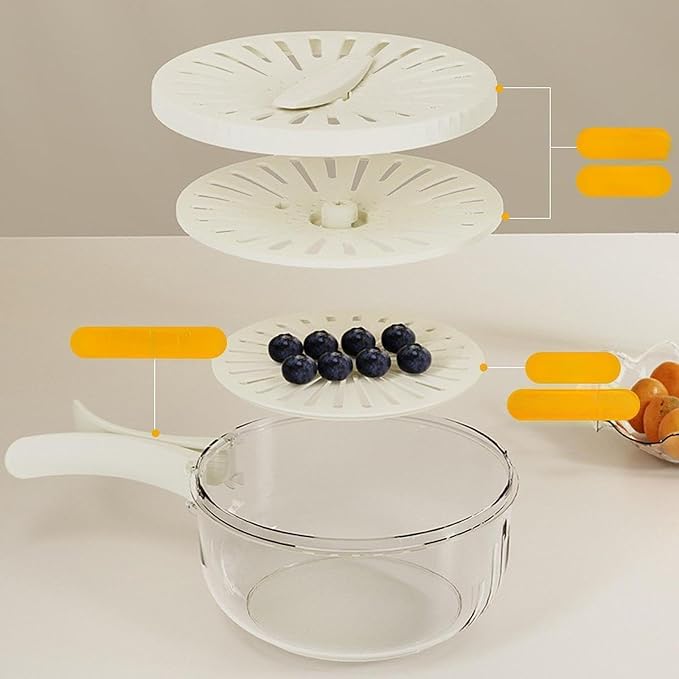Bilayer Fruit and Vegetable Colander Strainer Bowl