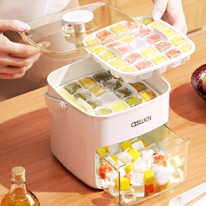 Chilling Crystal Ice Cube Maker Tray and Dispenser