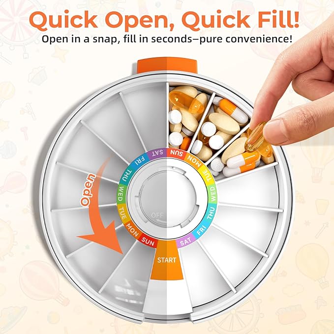 Weekly Medicine Organizer and Dispenser