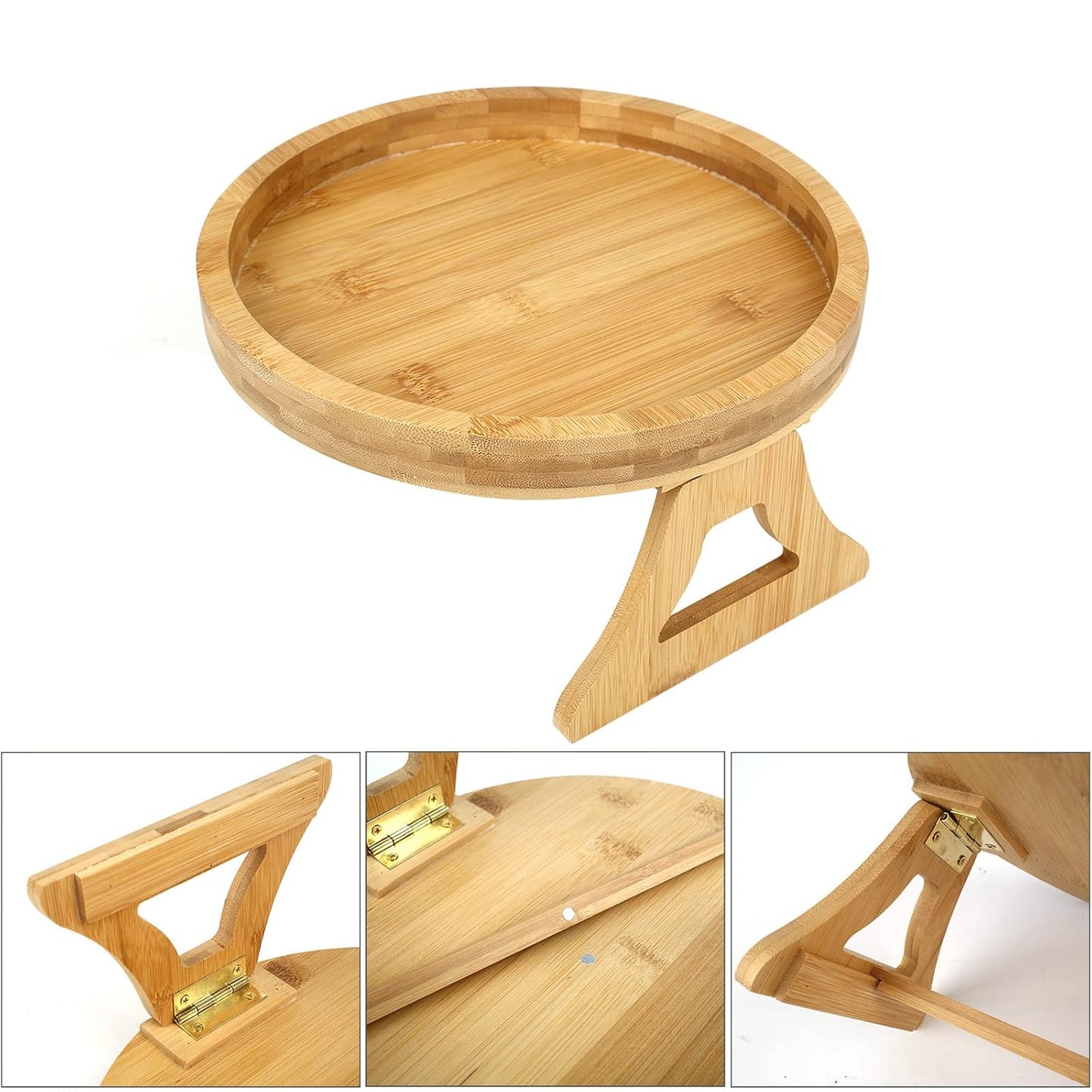 Adjustable Bamboo Sofa Arm Tray