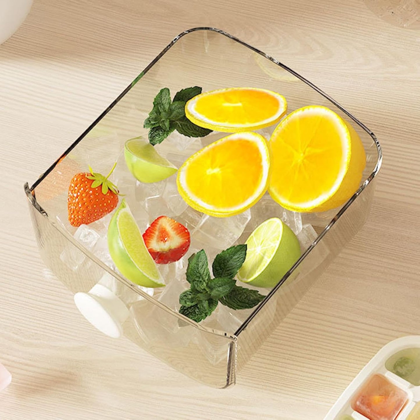 Chilling Crystal Ice Cube Maker Tray and Dispenser