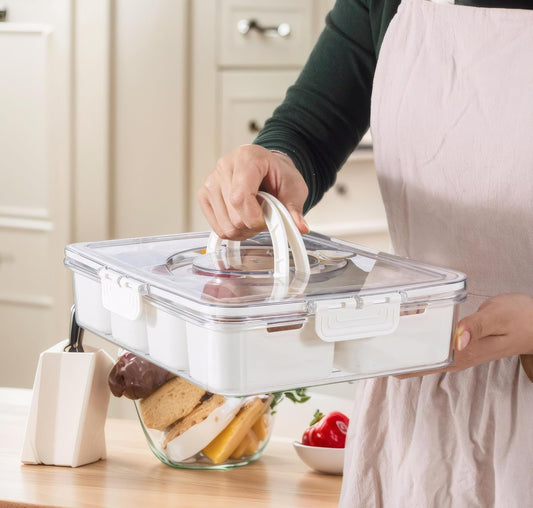 8-Compartment Divided Snack Box