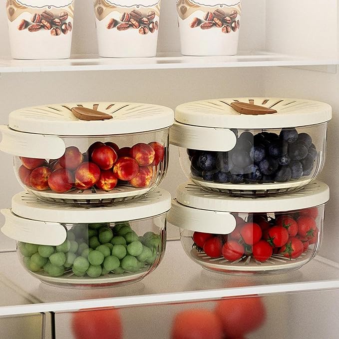 Bilayer Fruit and Vegetable Colander Strainer Bowl