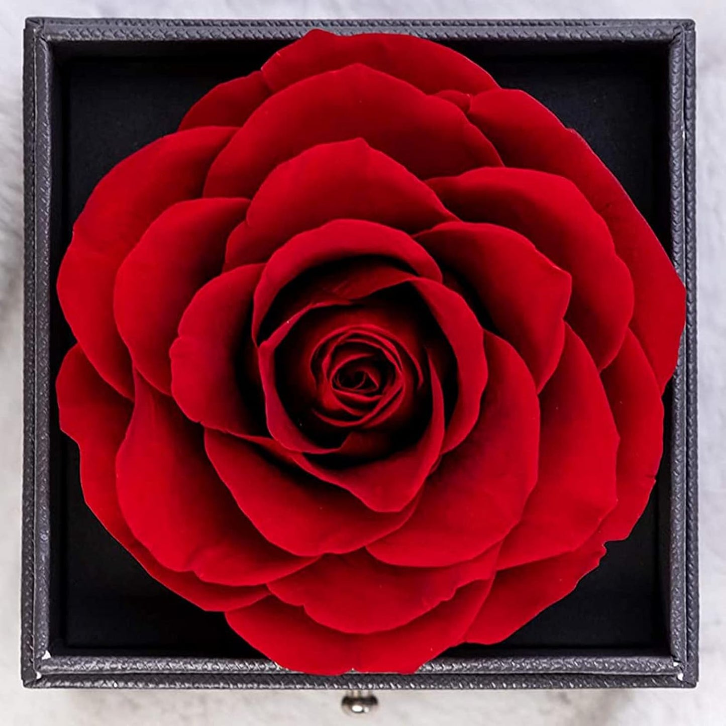 Acrylic Preserved Rose Flower Premium Box with Necklace
