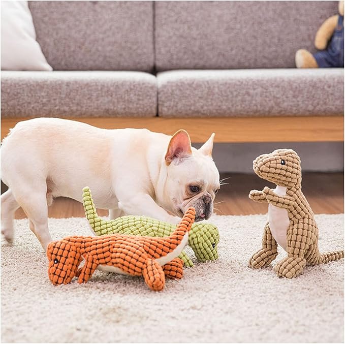 Dinosaur Squeaky Plush Pet Chew Toy