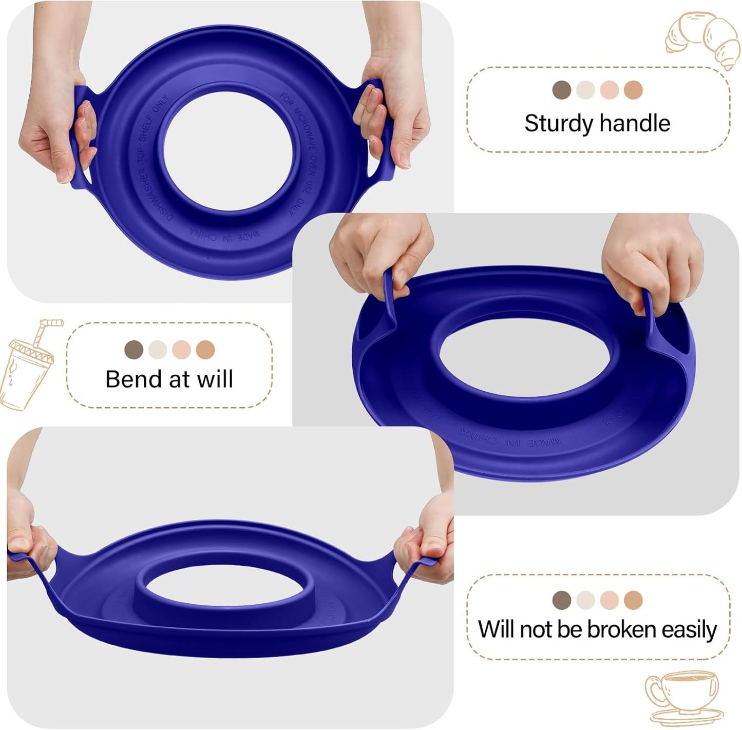 Burn-Free Multicolor Microwave Dish Holder(Set Of 2)