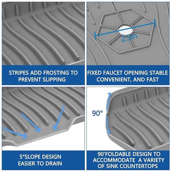 AquaGuard Silicone Faucet Splash Mat