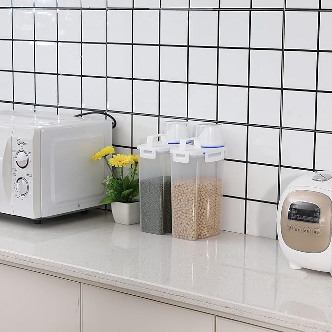 Airtight Dry Food Storage Containers and Dispenser