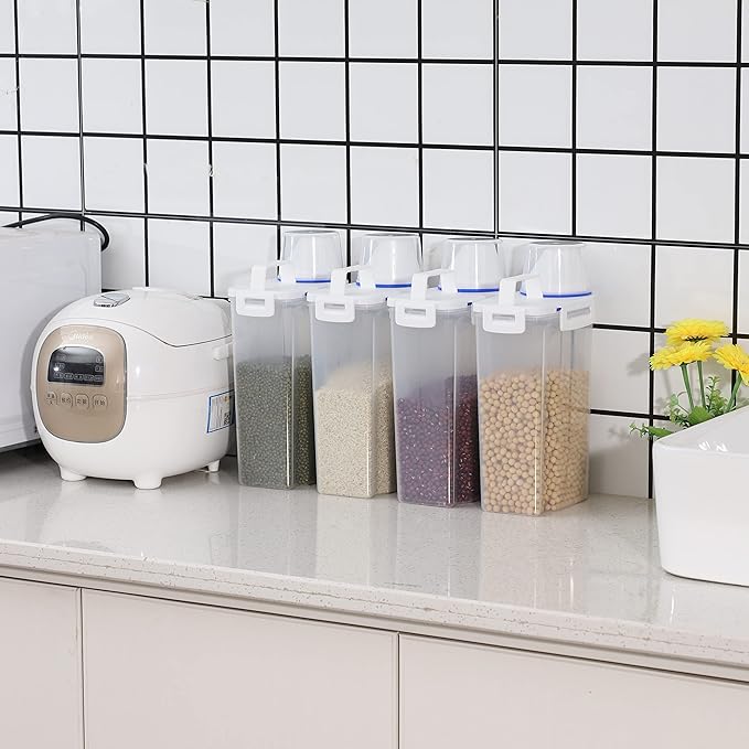 Airtight Dry Food Storage Containers and Dispenser