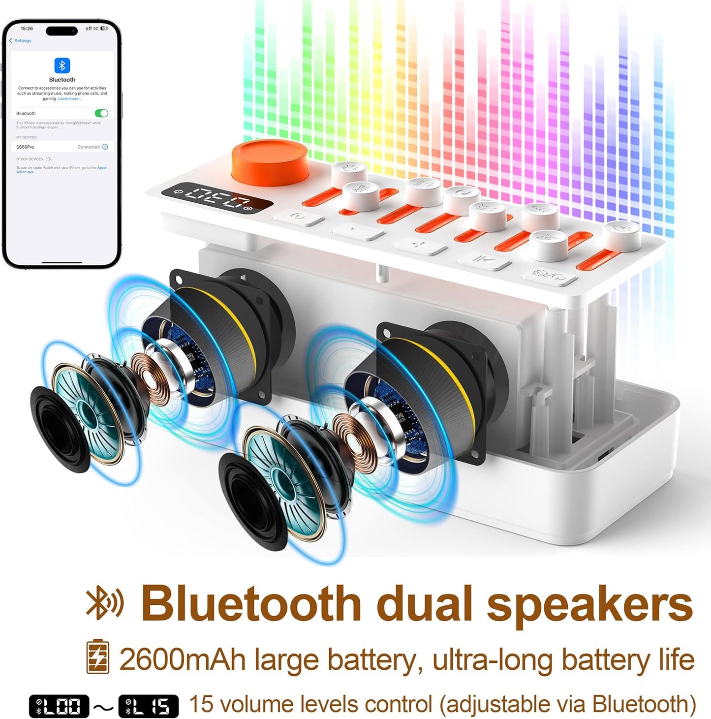 White Noise Sleep Sound Portable Bluetooth Speaker