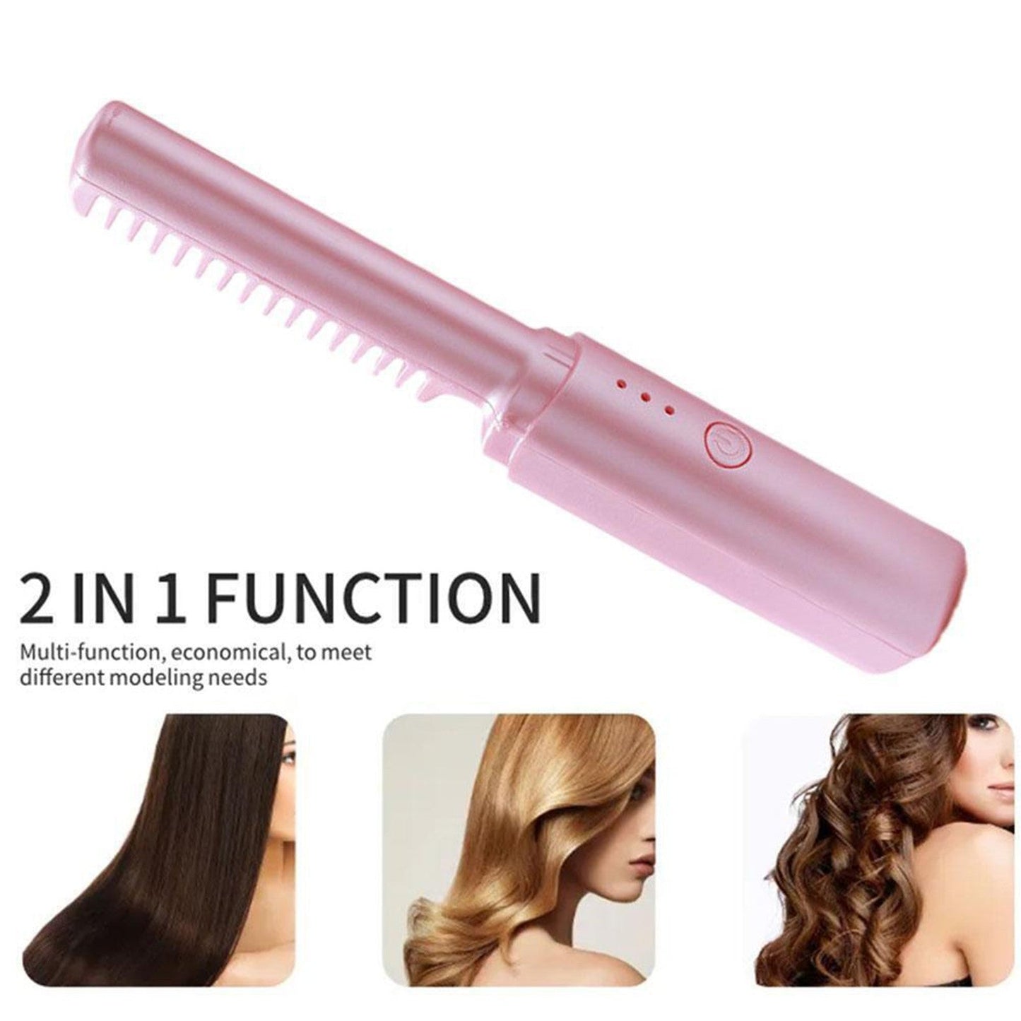 Cordless Styling Comb Portable Mini Hair Straightener