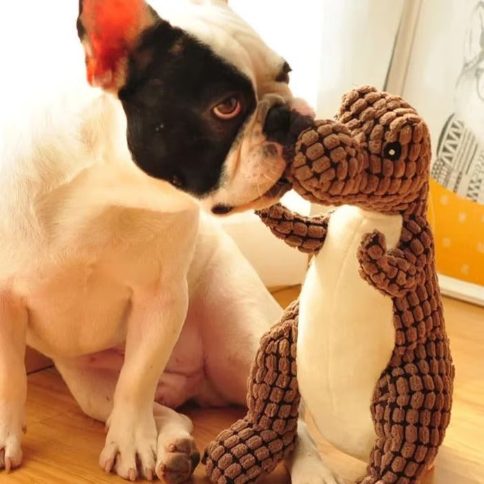Dinosaur Squeaky Plush Pet Chew Toy