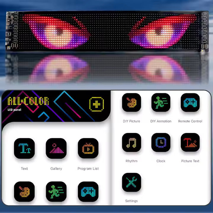 USB-Powered LED Flashing Effects Flexible Display Screen