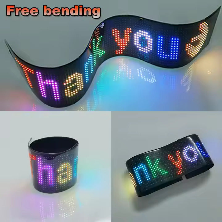 USB-Powered LED Flashing Effects Flexible Display Screen