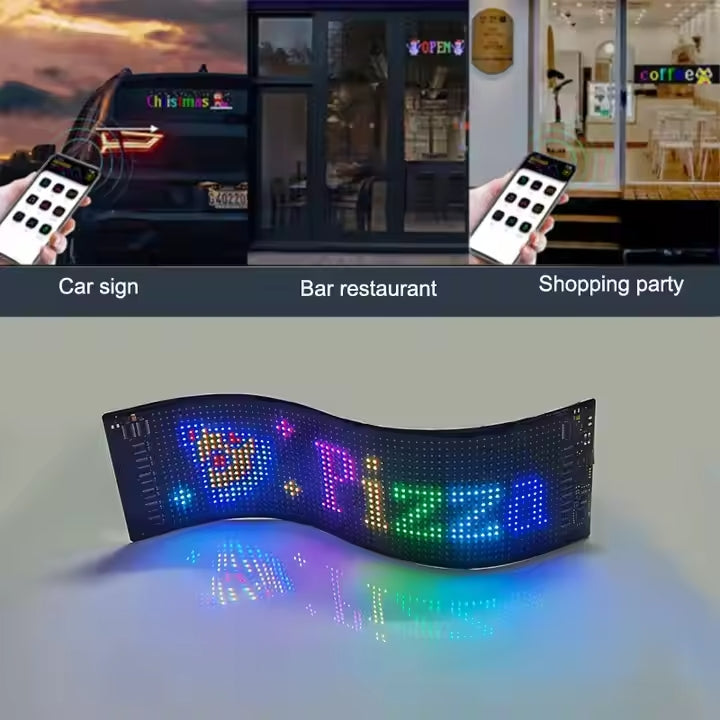 USB-Powered LED Flashing Effects Flexible Display Screen