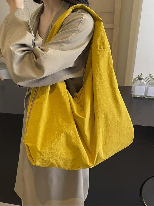 Textured Draped Tote Bag