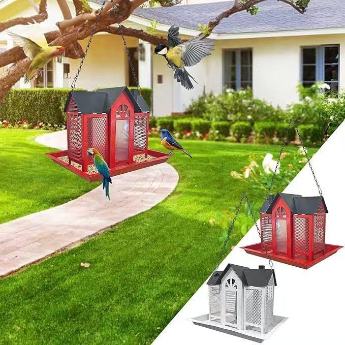 Triple Chamber Hanging Bird Feeder