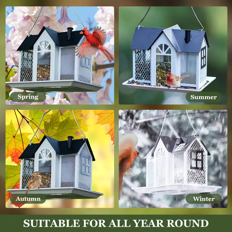 Triple Chamber Hanging Bird Feeder