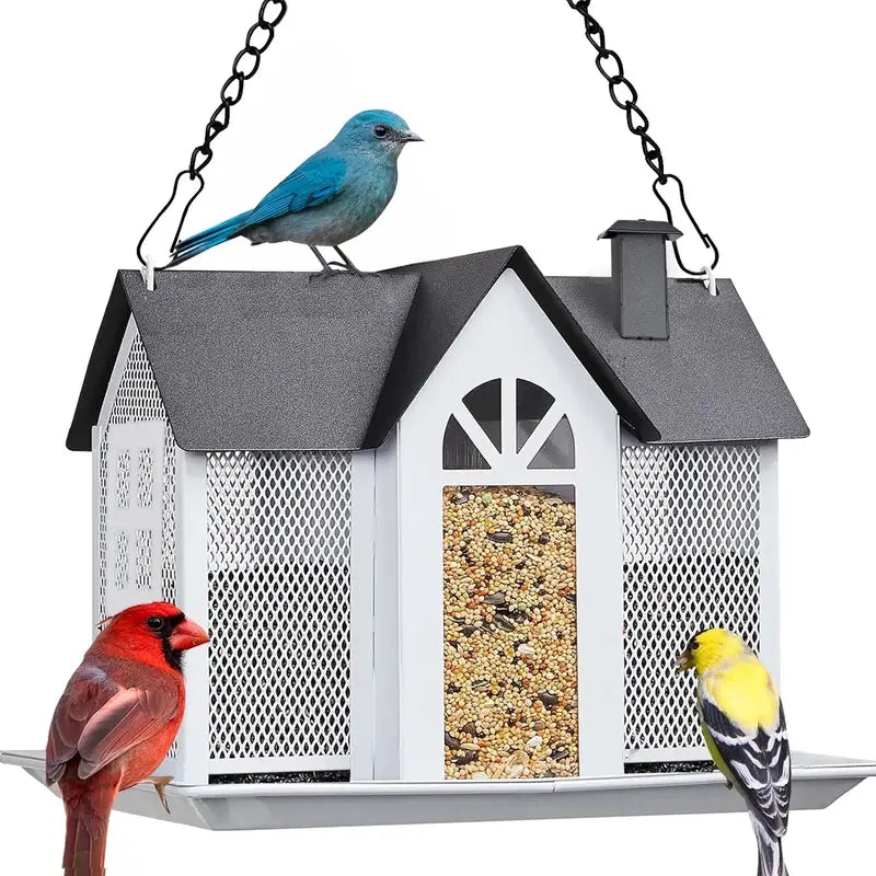 Triple Chamber Hanging Bird Feeder