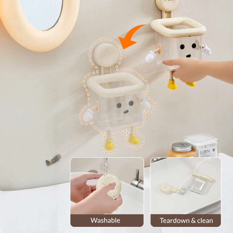 Wall-Mounted Transparent Storage Organizer (Set of 2)