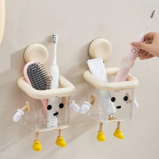 Wall-Mounted Transparent Storage Organizer (Set of 2)