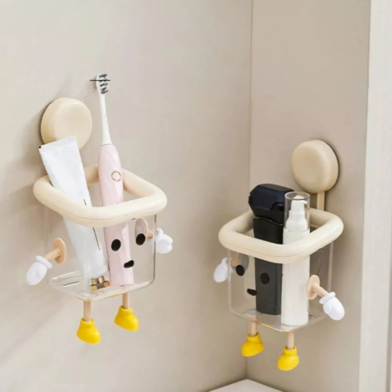 Wall-Mounted Transparent Storage Organizer (Set of 2)