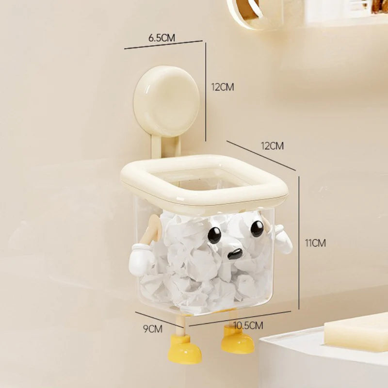 Wall-Mounted Transparent Storage Organizer (Set of 2)