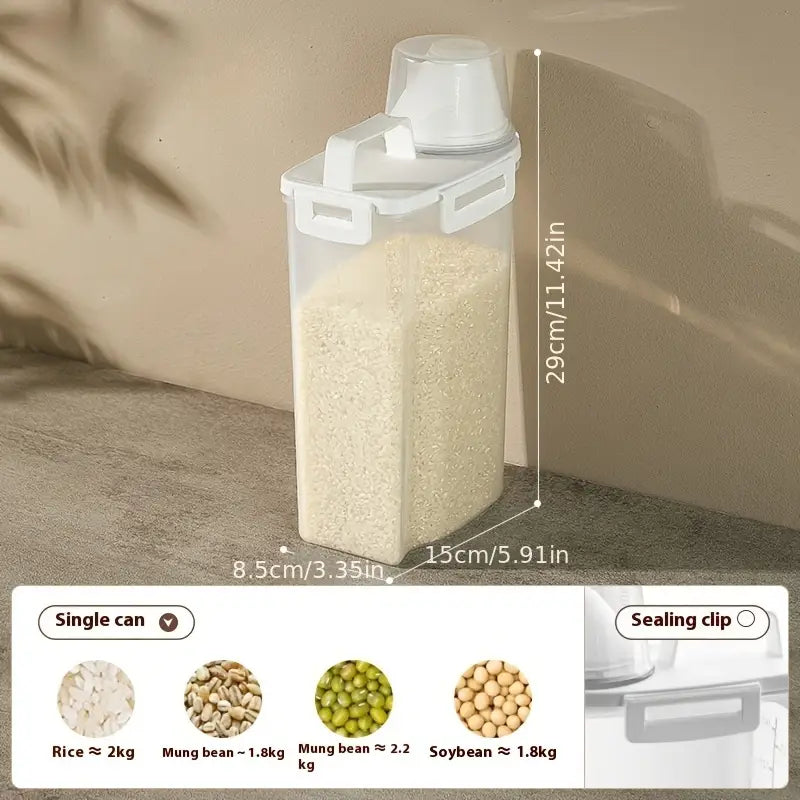 Airtight Dry Food Storage Containers and Dispenser