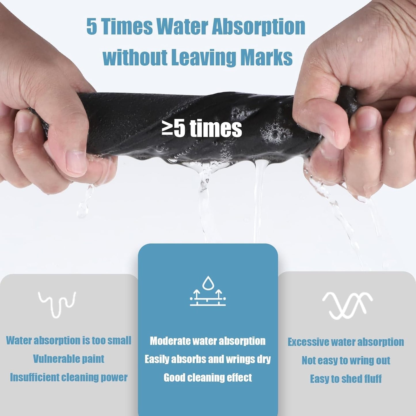 All-Purpose Microfiber Magic Cleaning Cloth (Set of 5)