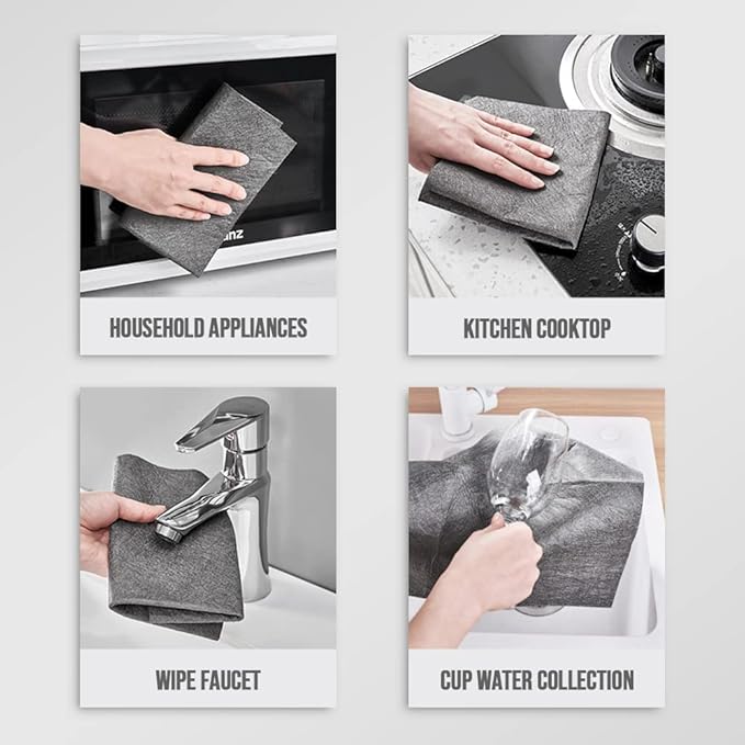 All-Purpose Microfiber Magic Cleaning Cloth (Set of 5)