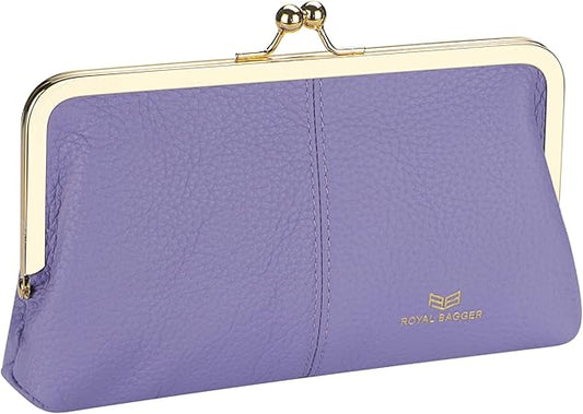 RFID Compact Leather Clutch Wallet