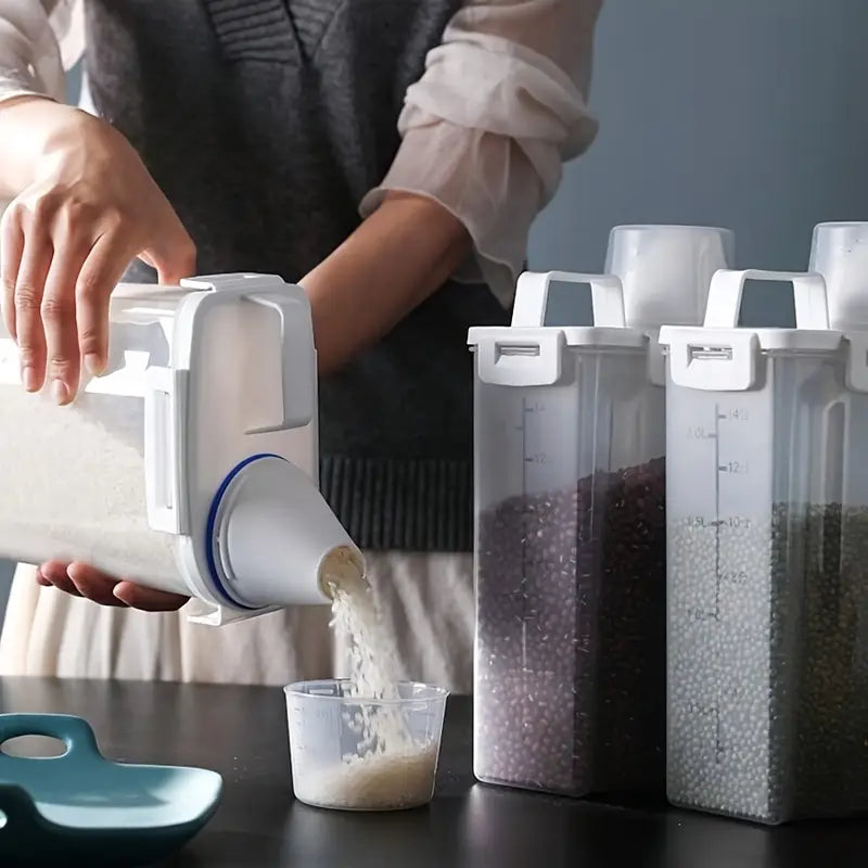 Airtight Dry Food Storage Containers and Dispenser