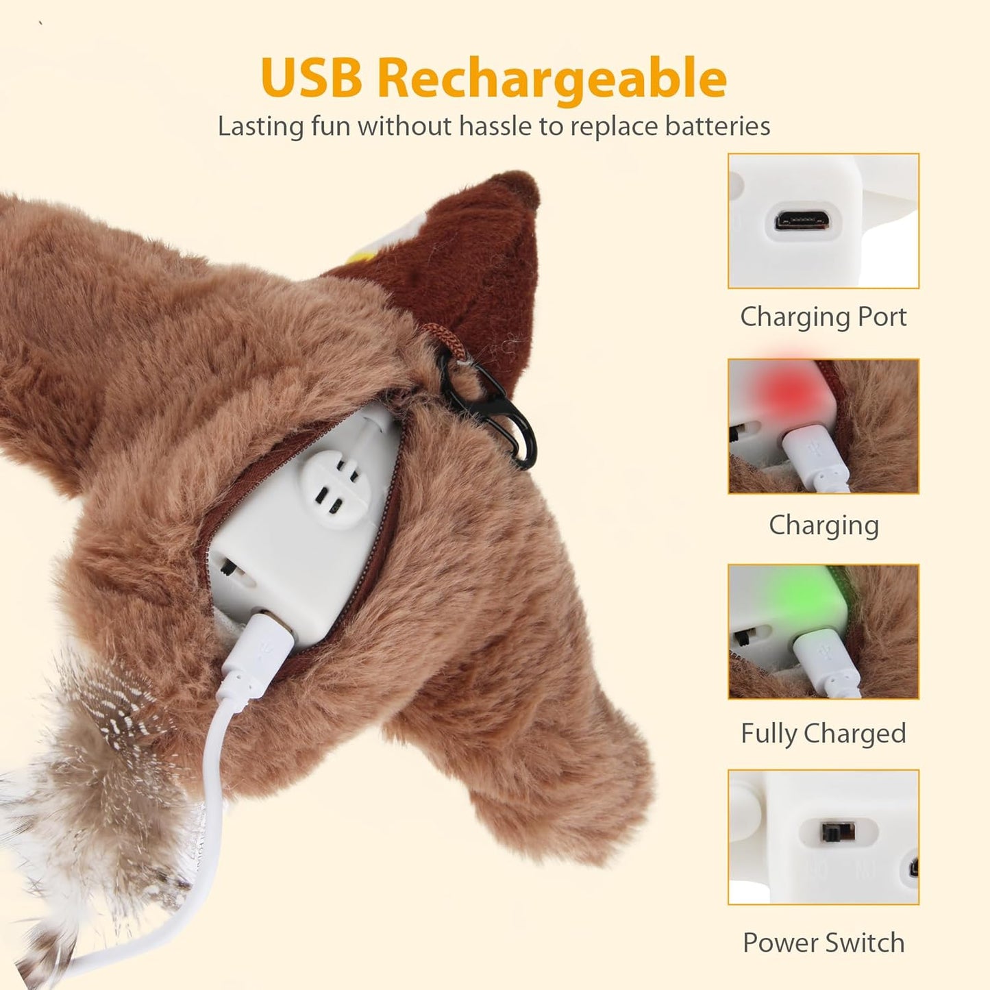 Rechargeable Flapping Bird Toy