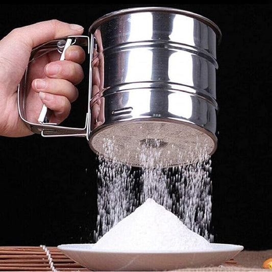 Stainless Steel Mess-Free Flour Sifter Cup