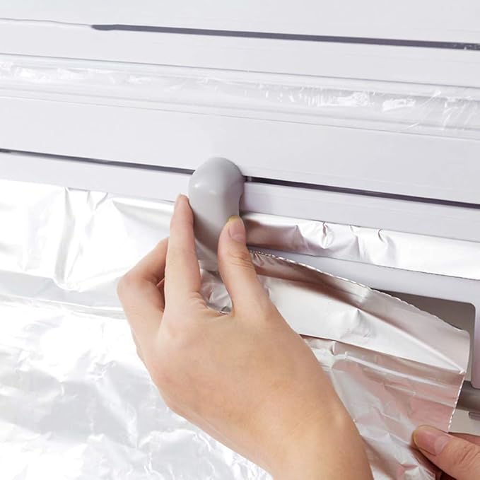 Wall-Mounted Paper Towel & Foil Dispenser Rack